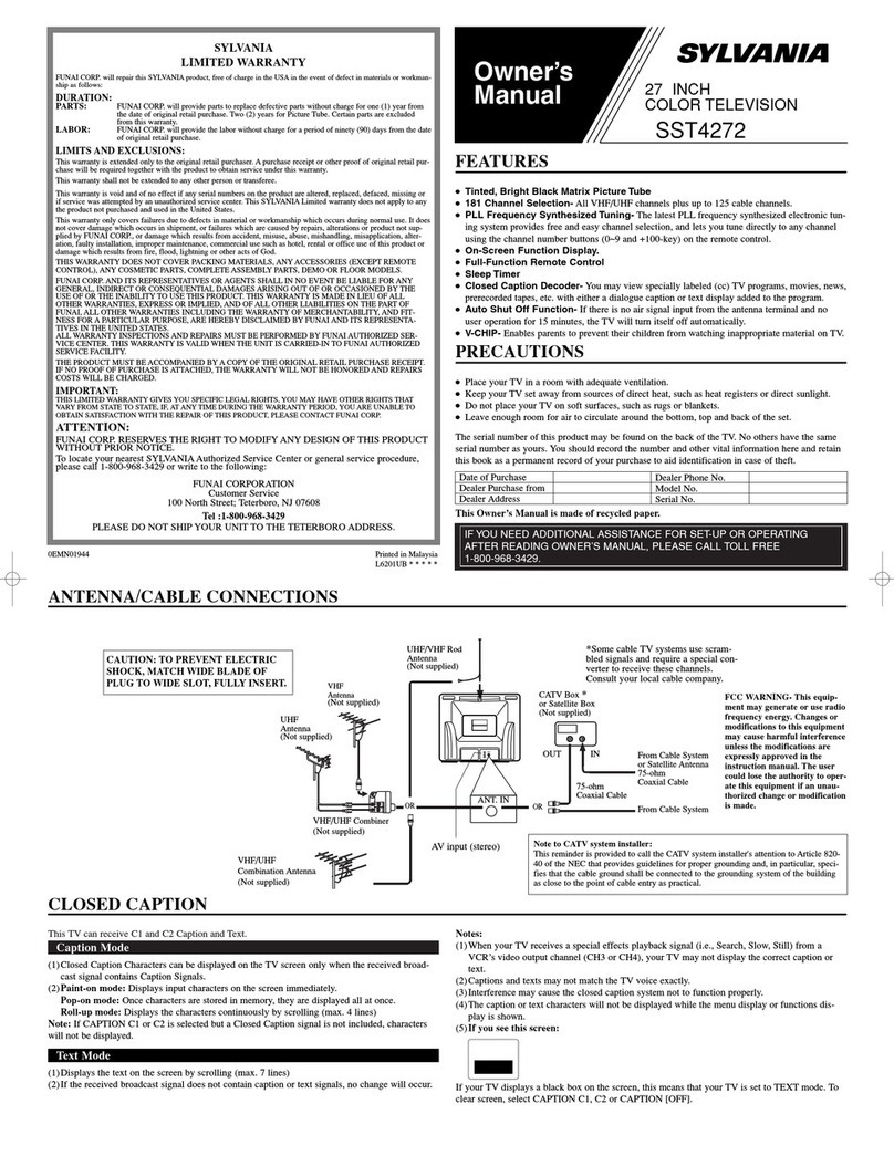 Sylvania SST4272 Manual de usuario