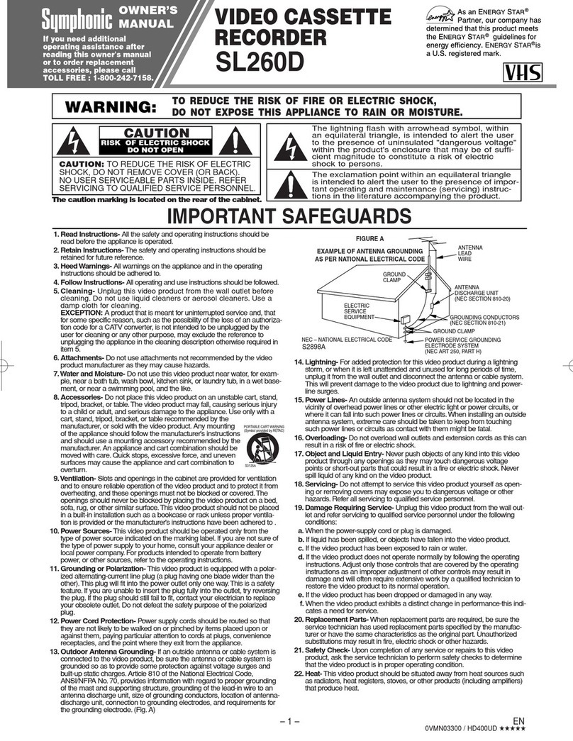 Symphonic SL260D Manual de usuario