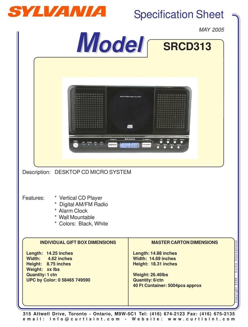 Sylvania SRCD313 Manual de usuario