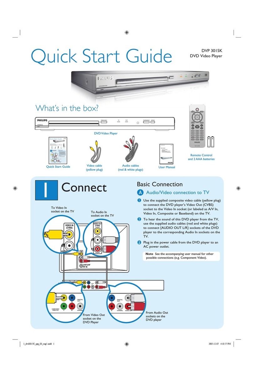 Philips DVP3015K/03 Manual de usuario Philips DVP3015K/03 Manual de usuario