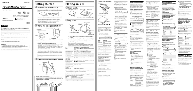 Sony MZ-E10 Manual de usuario