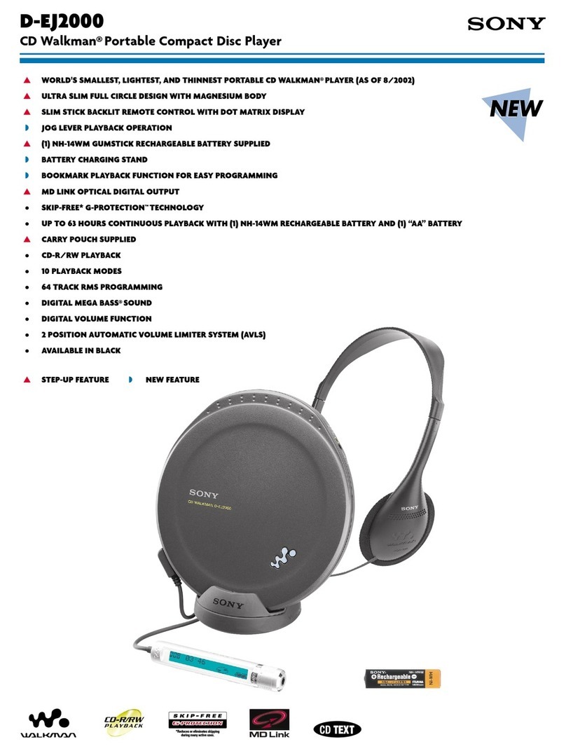 Sony CD Walkman D-EJ2000 Manual de usuario