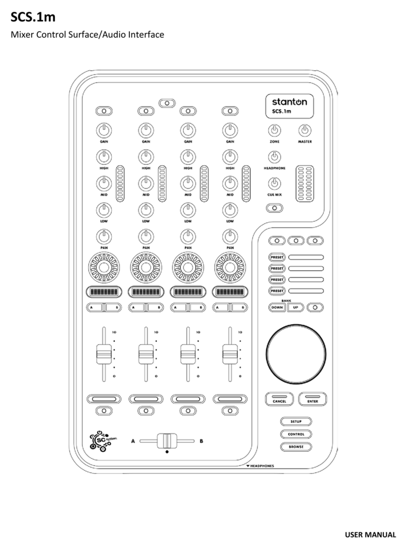 Stanton Mixer Control Surface/Audio Interface SCS.1m Manual de usuario Stanton Mixer Control Surface/Audio Interface SCS.1m Manual de usuario