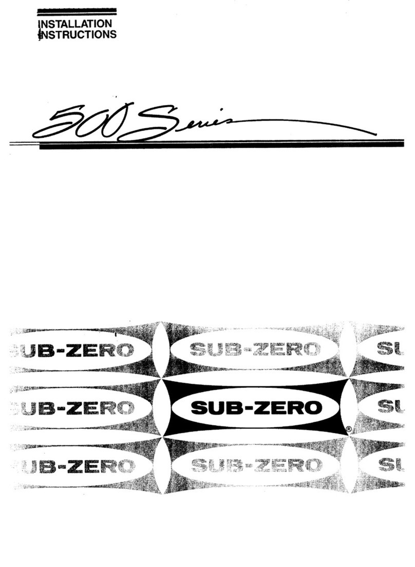 Sub-Zero 542 Manual de usuario Sub-Zero 542 Manual de usuario