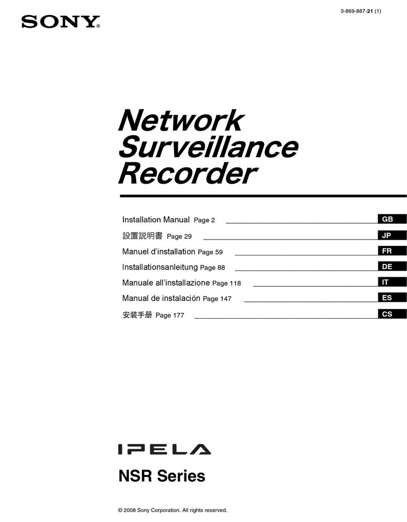 Sony Security Camera Manual de usuario