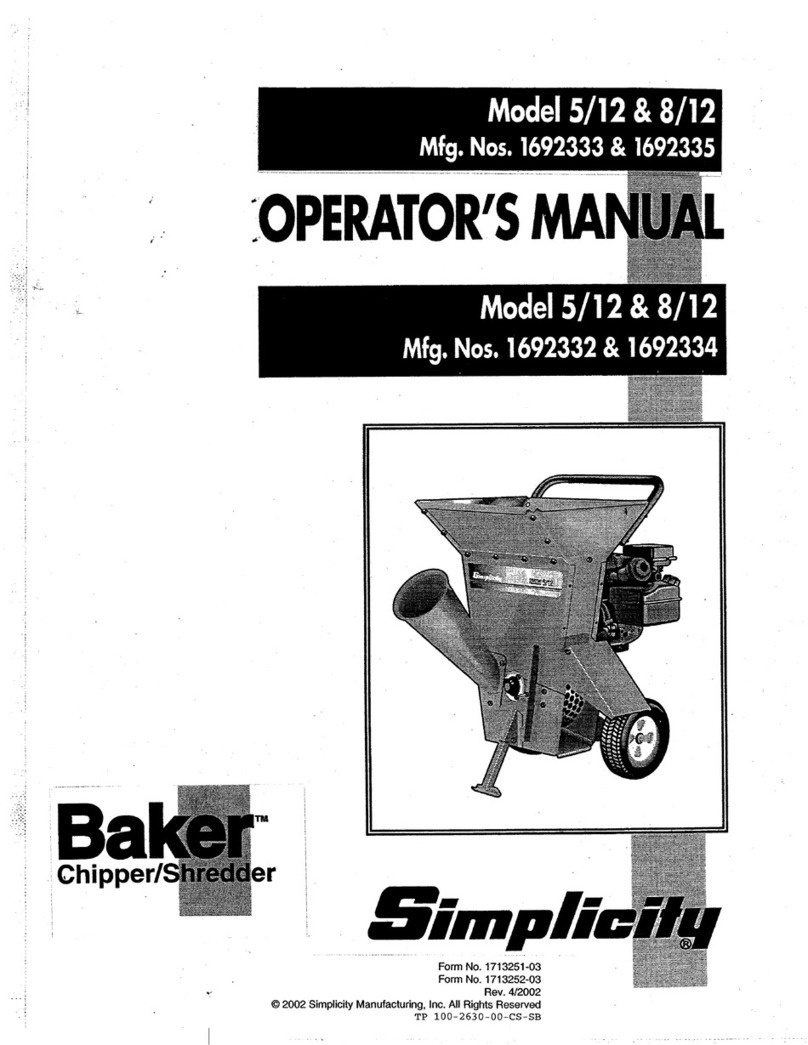 Simplicity Baker 5/12 Manual de usuario