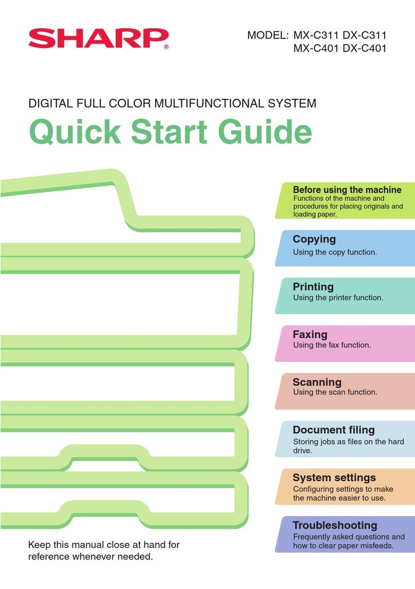 Sharp DX-C401 - Color Laser - All-in-One Manual de usuario Sharp DX-C401 - Color Laser - All-in-One Manual de usuario