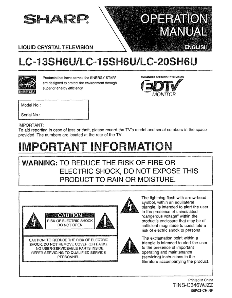 Sharp LC 13SH6U Manual de usuario