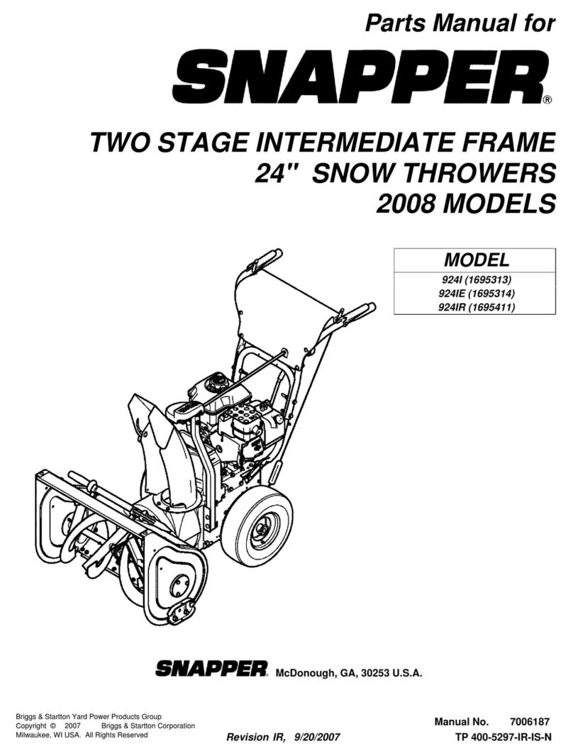 Snapper 924I Manual de usuario