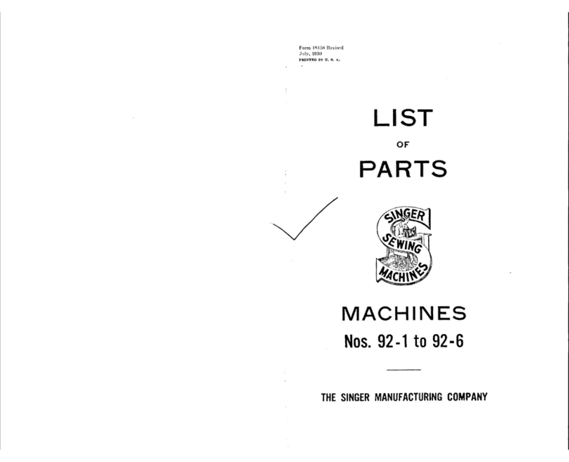 Singer 92-1 Manual de usuario