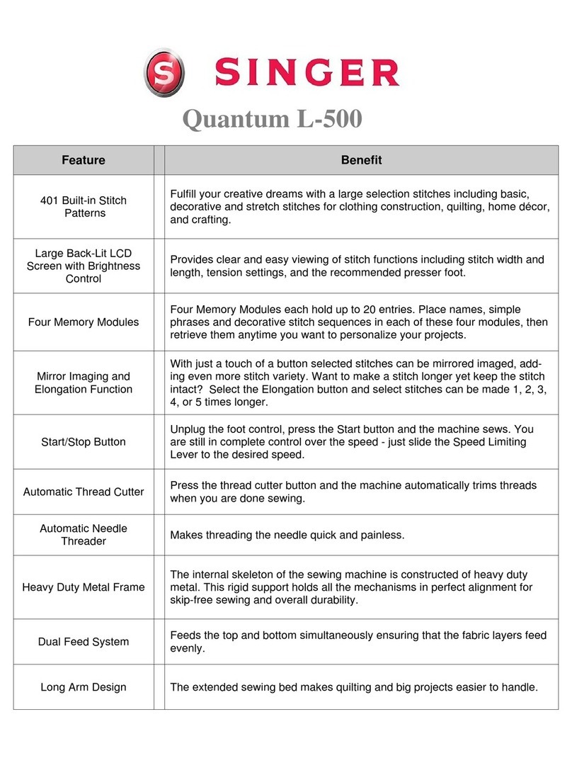 Singer QUANTUM L-500 Manual de usuario