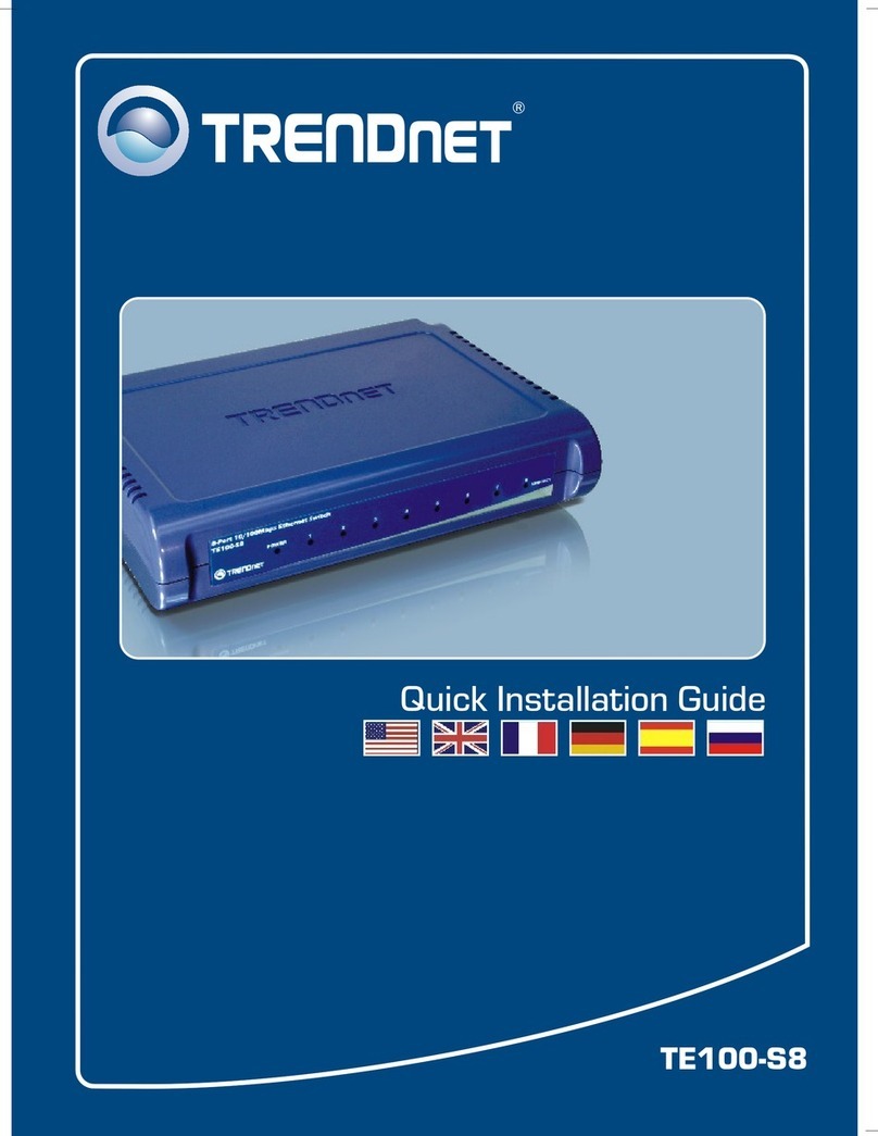 TRENDnet TE100-S8 Manual TRENDnet TE100-S8 Manual