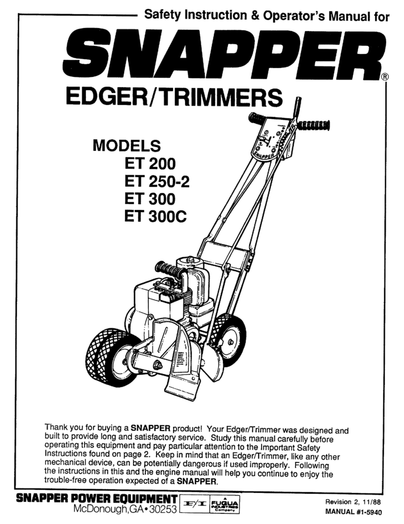 Snapper ET 200 Manual de operación y mantenimiento