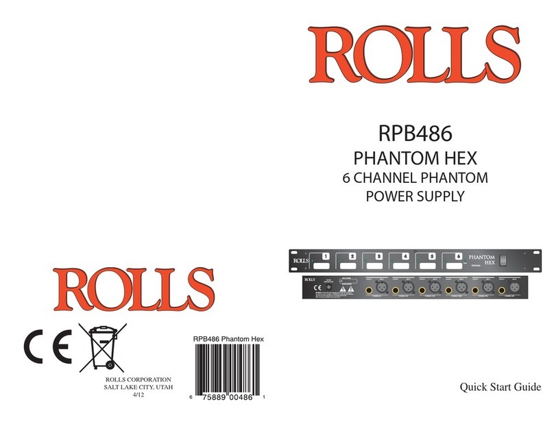Rolls RPB623 Manual de usuario