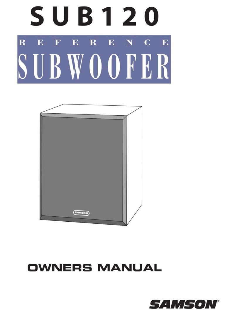 Samson SUB 120 Manual de usuario Samson SUB 120 Manual de usuario