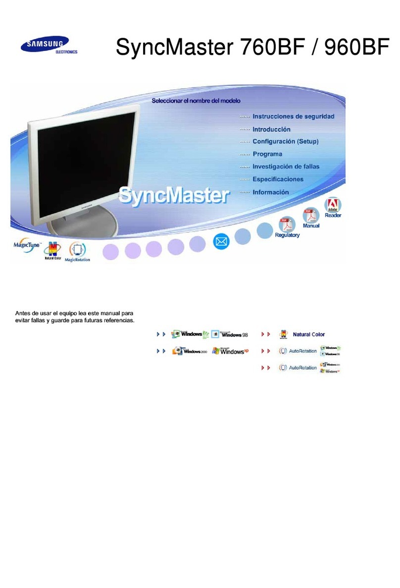 Samsung 960BF - SyncMaster - 19" LCD Monitor Manual de instrucciones