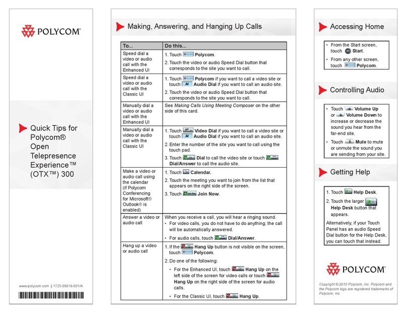 Polycom OTX 300 Instrucciones de montaje