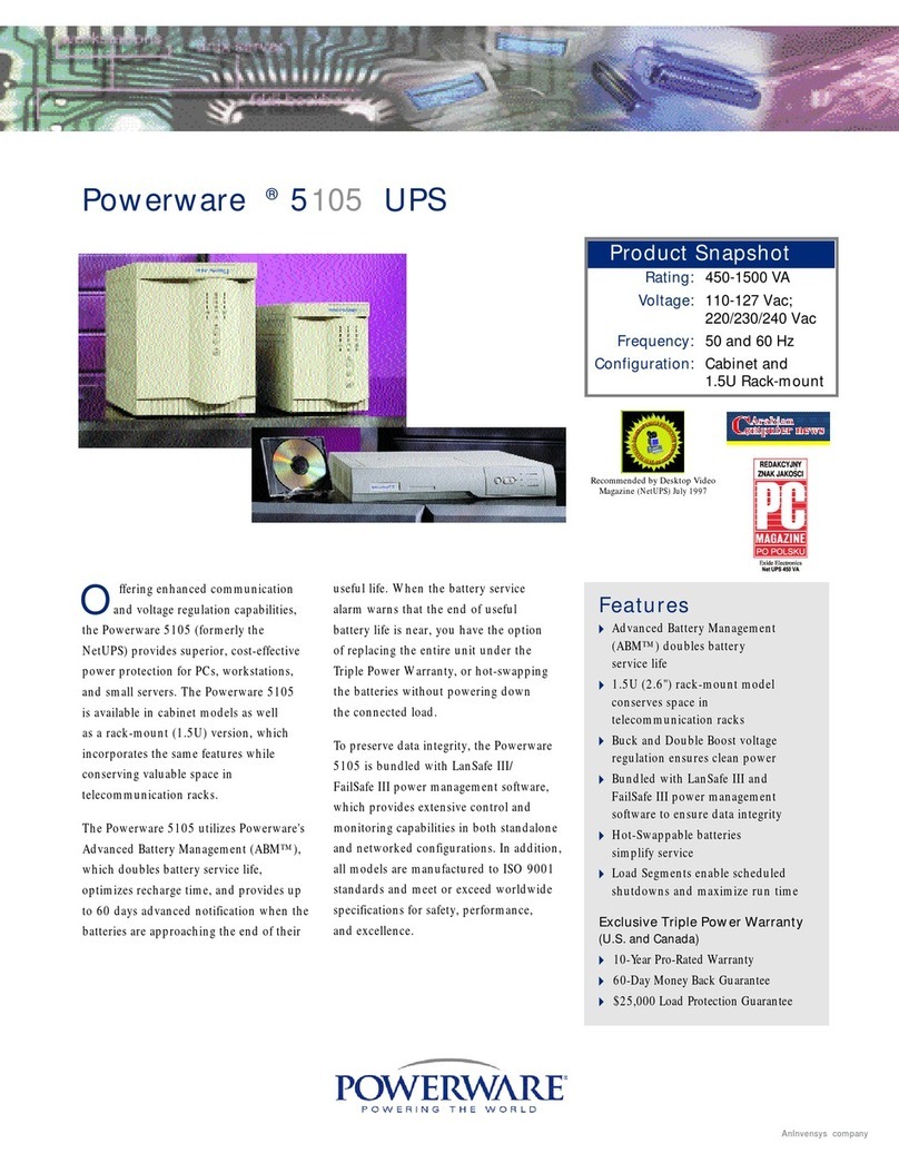 Powerware 5105 Manual de usuario
