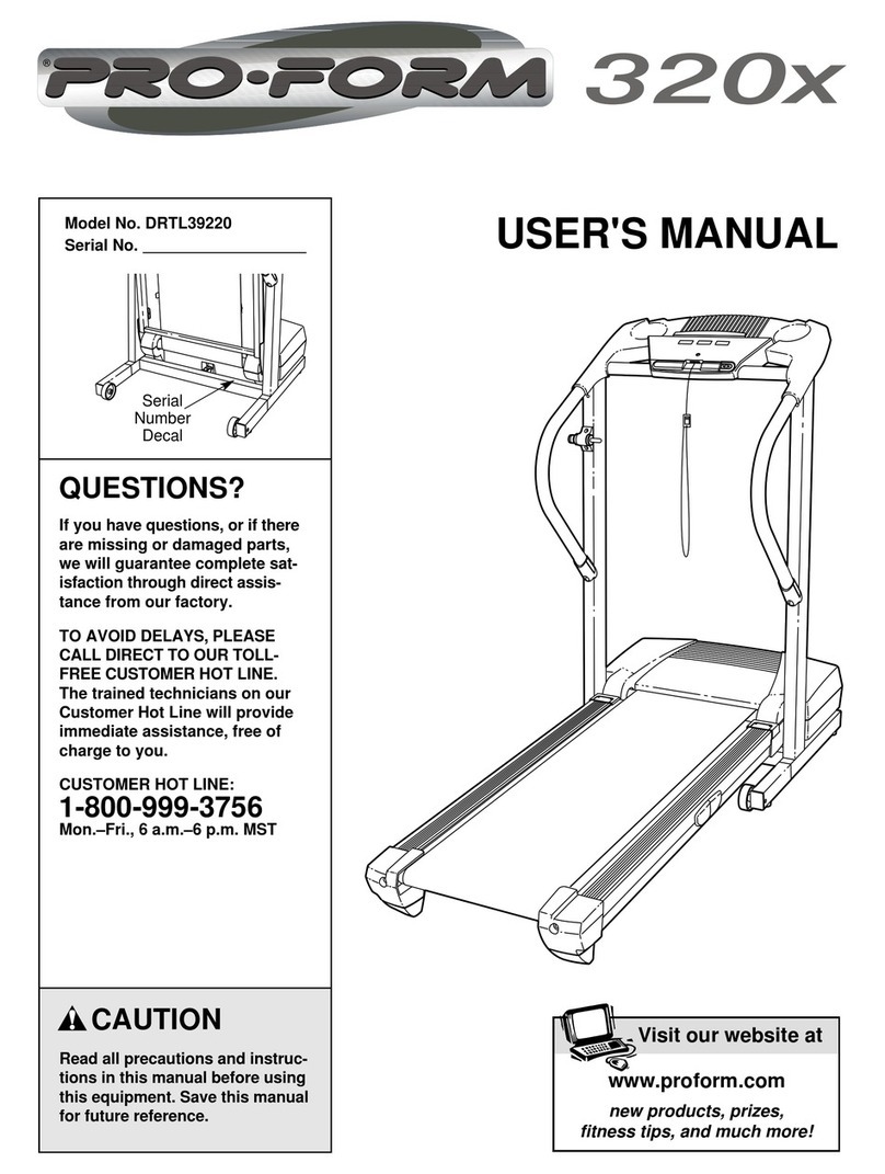 Pro-Form 320x Manual de usuario