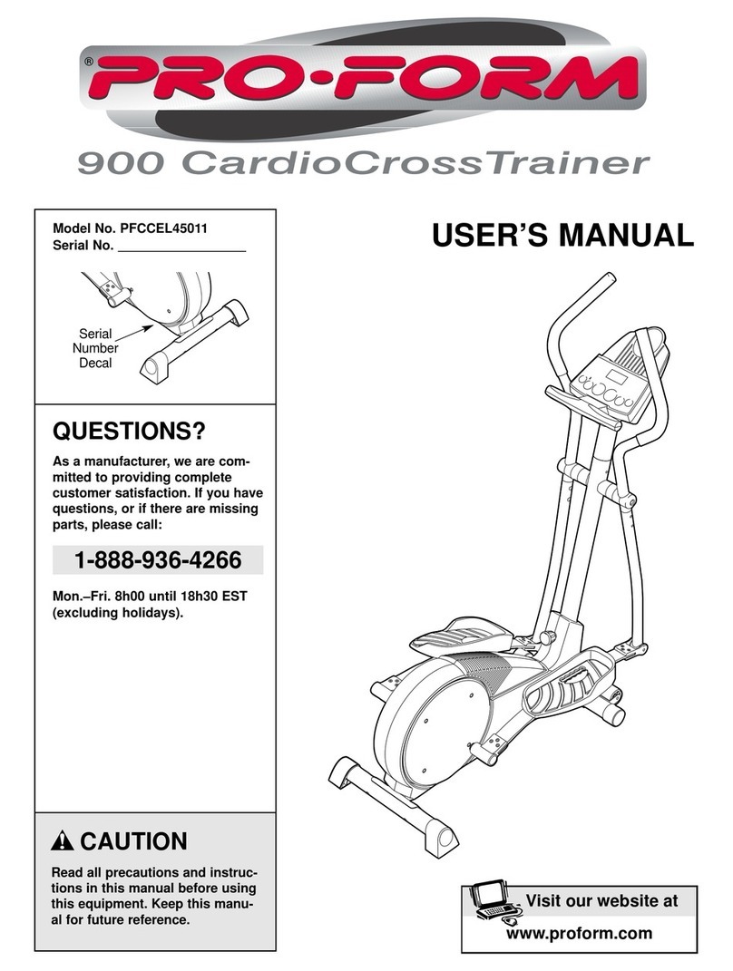 Pro-Form PFCCEL45011 Manual de usuario