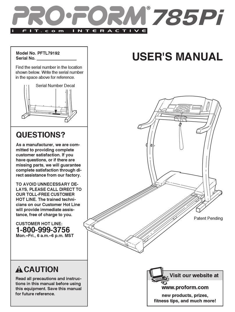 Pro-Form 785Pi Manual de usuario