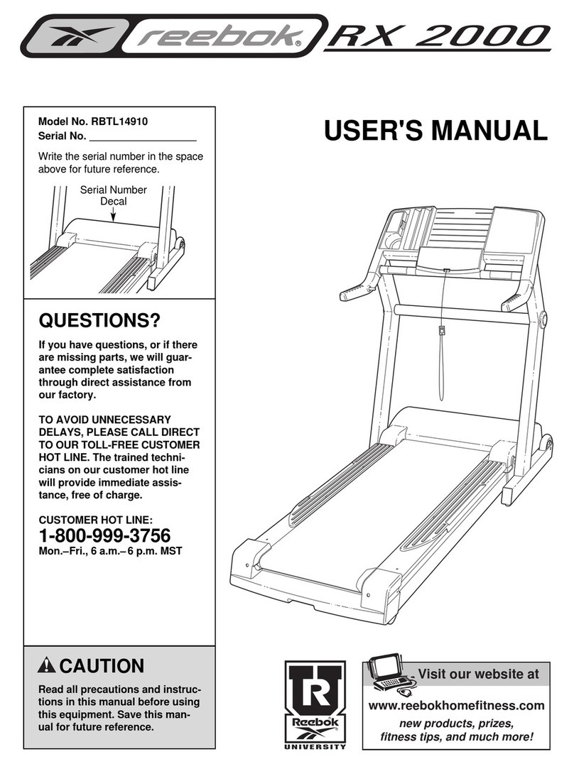 Reebok RX 2000 RBTL14910 Manual de usuario