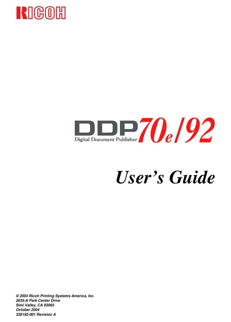 Ricoh DDP Manual de usuario Ricoh DDP Manual de usuario
