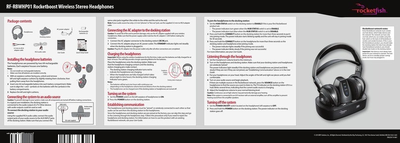 Rocket Fish ROCKETBOOST RF-RBWHP01 Manual de usuario Rocket Fish ROCKETBOOST RF-RBWHP01 Manual de usuario