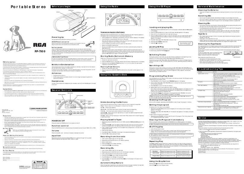RCA RP-7900A Manual de usuario