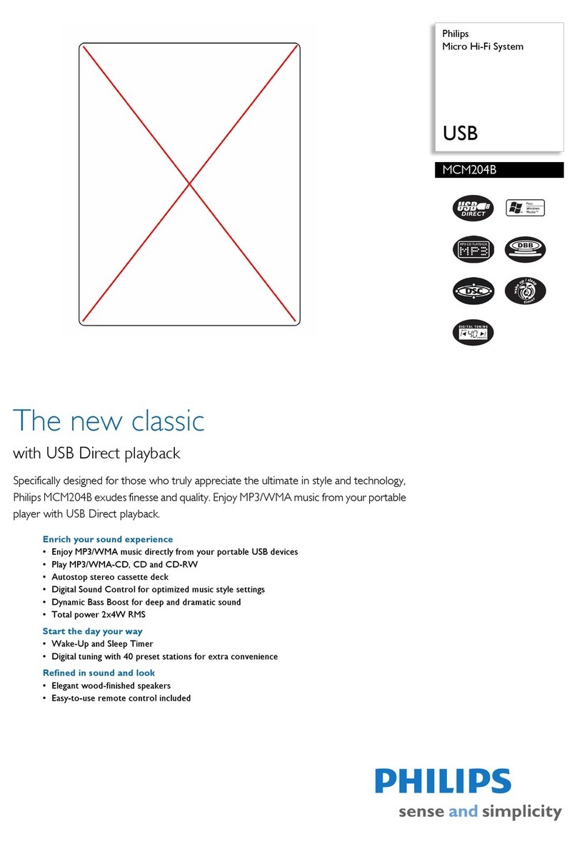 Philips MCM204B Manual de usuario