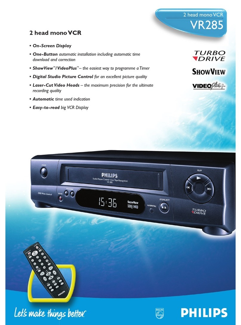 Philips ShowView VR285 Manual de usuario Philips ShowView VR285 Manual de usuario