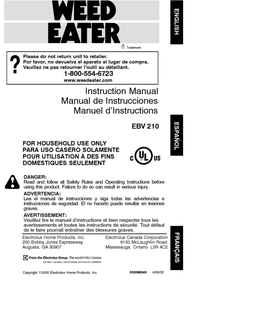 Weed Eater EBV 210 Manual de usuario