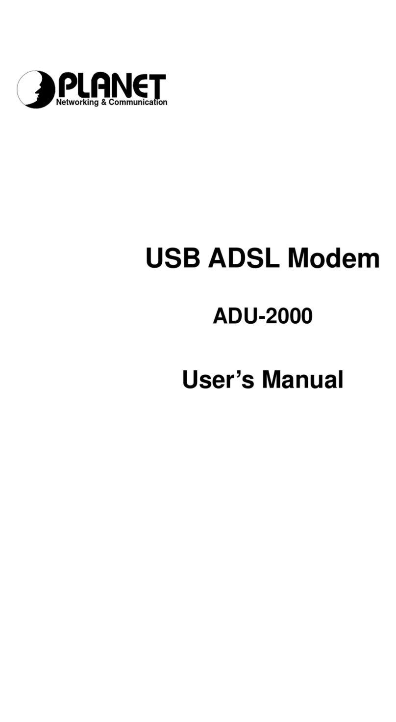 Planet USB ADSL Modem ADU-2000 Manual de usuario