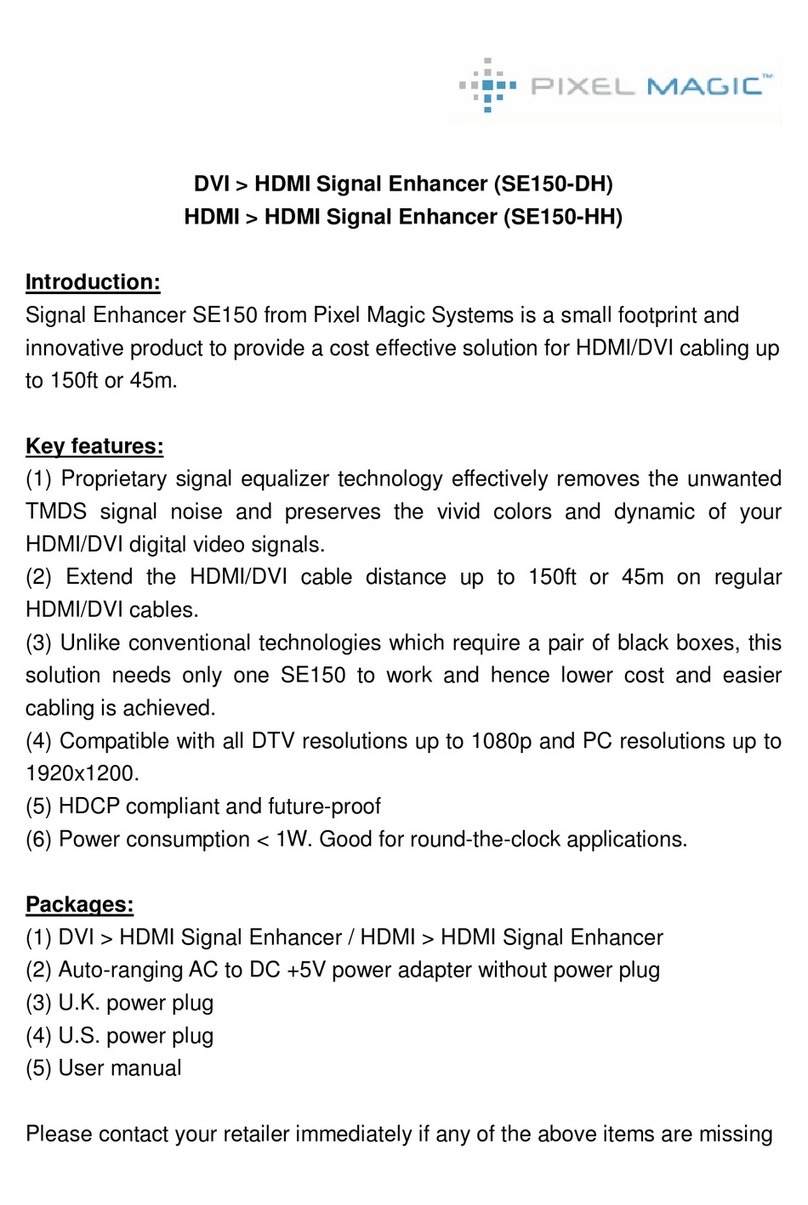 Pixel Magic Systems SE150-DH Manual de usuario