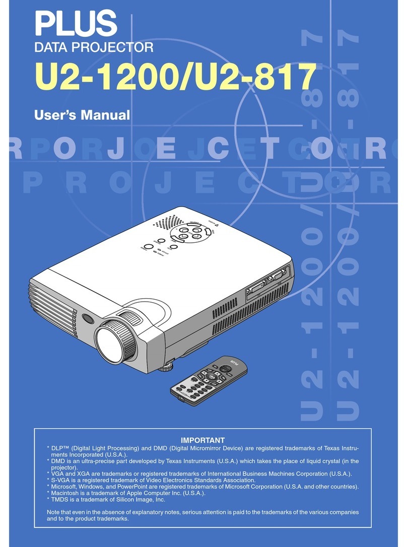 PLUS Vision Data Projector Manual de usuario