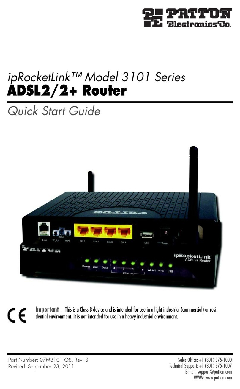 Patton electronics IPROCKETLINK 3101 Manual de usuario