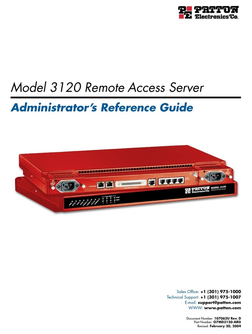 Patton electronics 3120 Manual de usuario