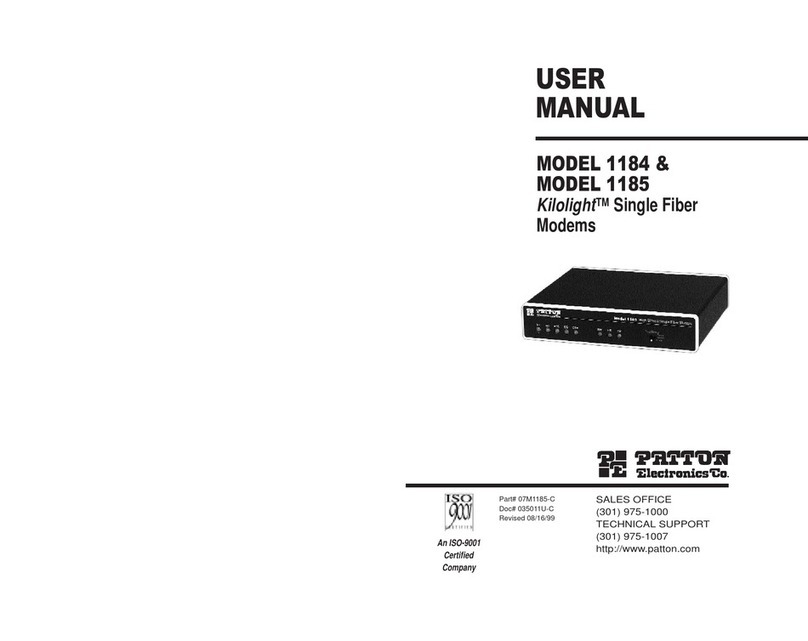 Patton electronics Kilolight 1184 Manual de usuario