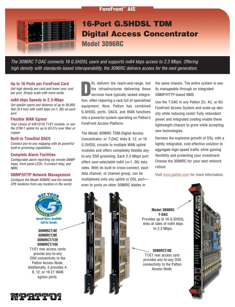 Patton electronics 3096RC Manual de usuario