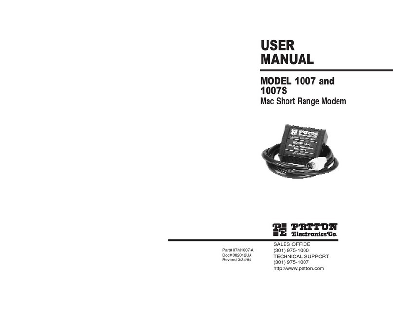 Patton electronics 1007 Manual de usuario