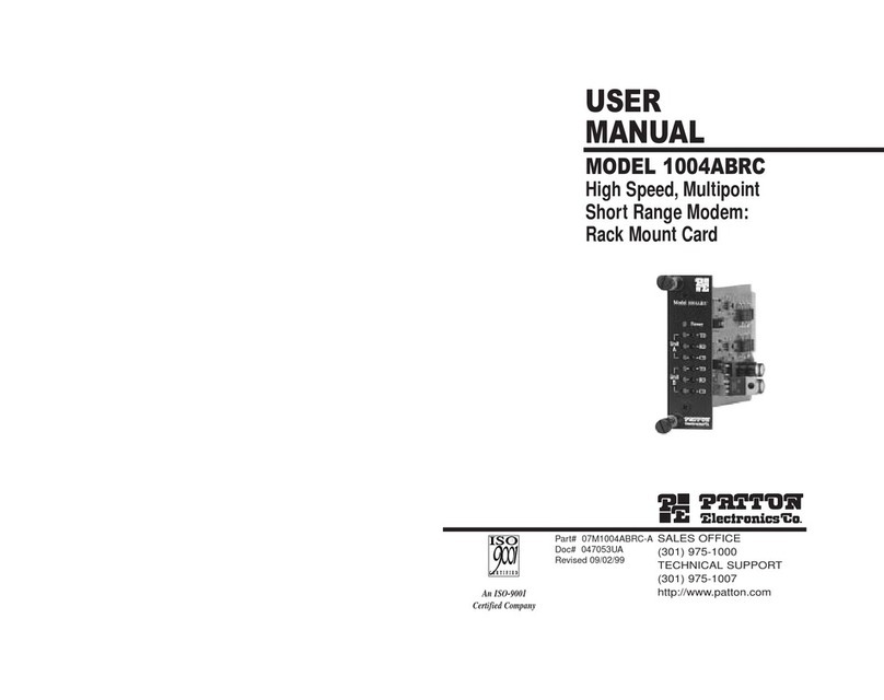 Patton electronics 1004ABRC Manual de usuario