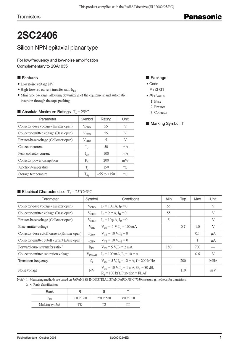 Panasonic 2SC2406 Manual de usuario