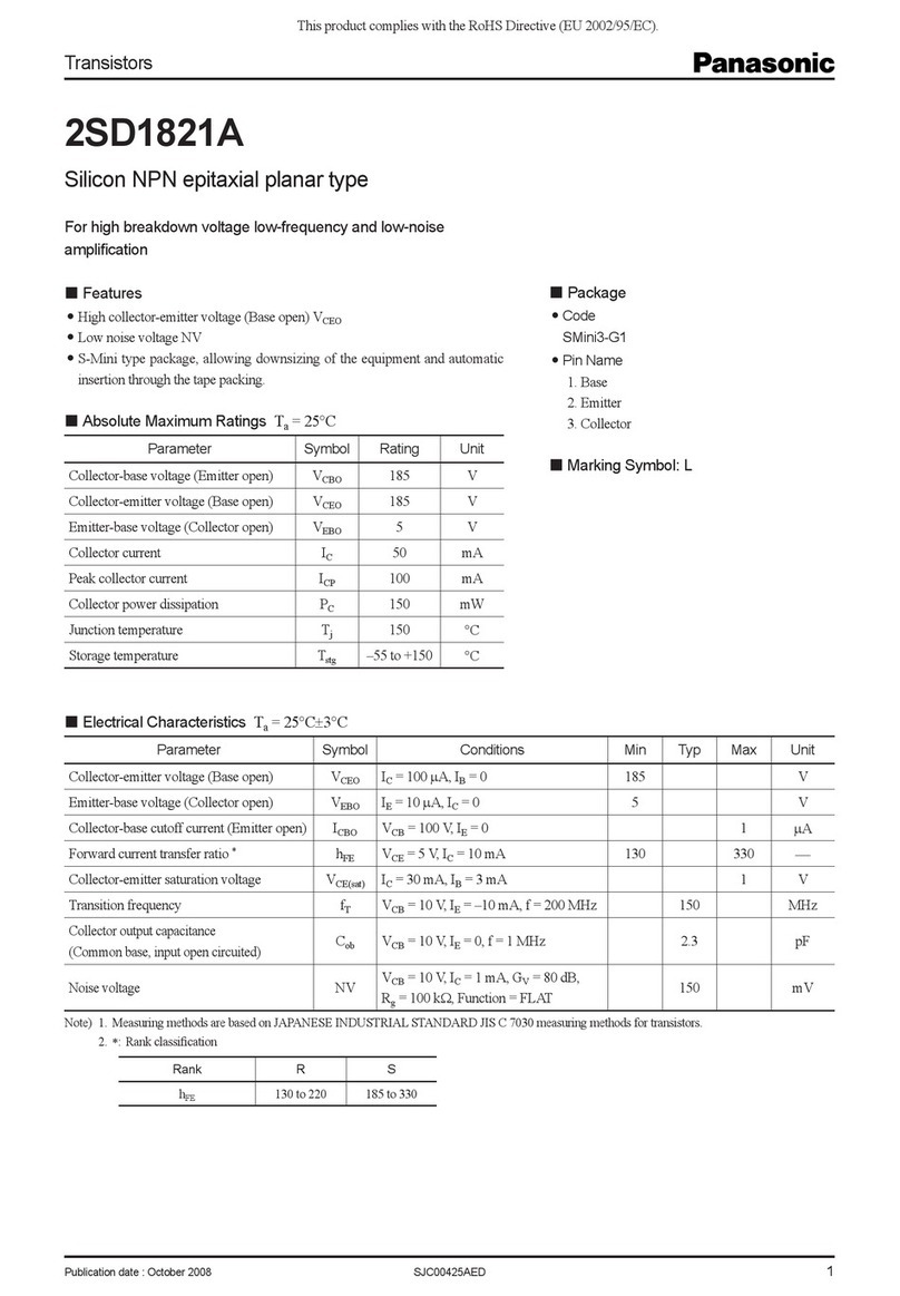 Panasonic 2SD1821A Manual de usuario