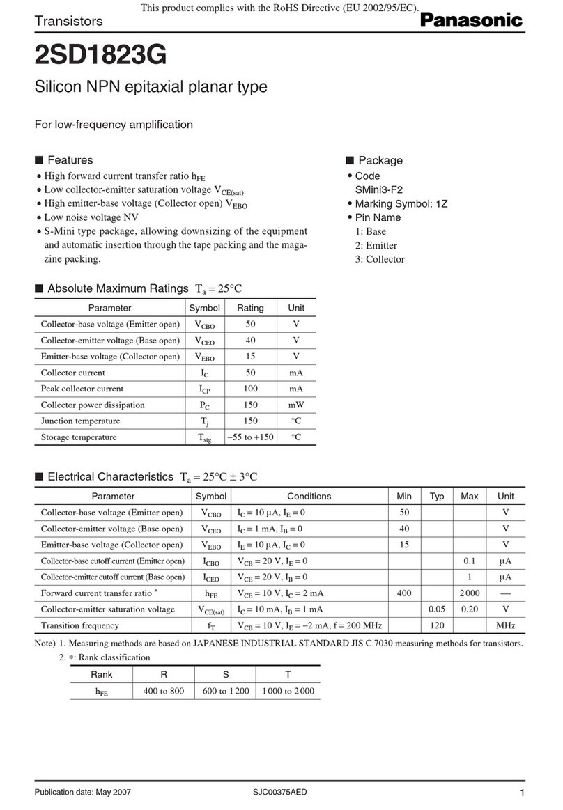 Panasonic 2SD1823G Manual de usuario
