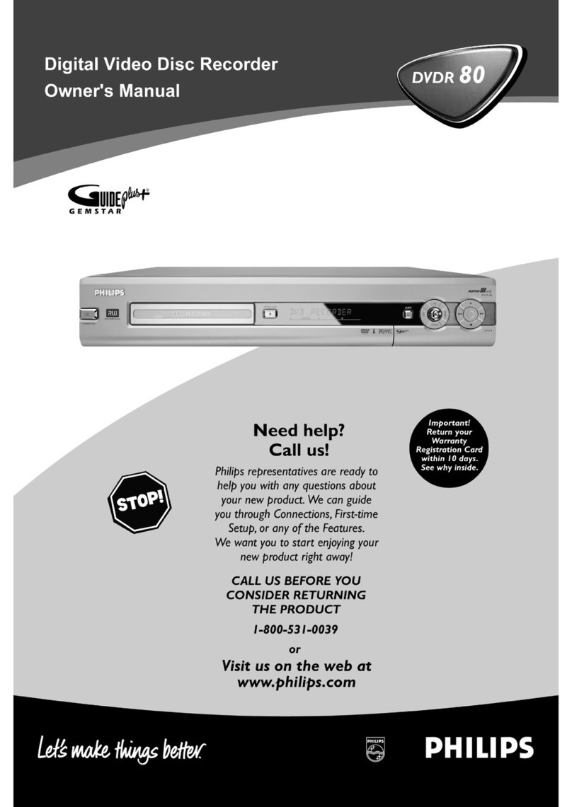 Philips DVDR 80 Manual de usuario