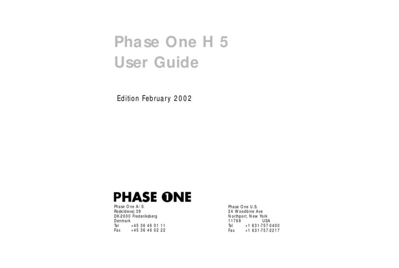PhaseOne H 5 Manual de usuario PhaseOne H 5 Manual de usuario