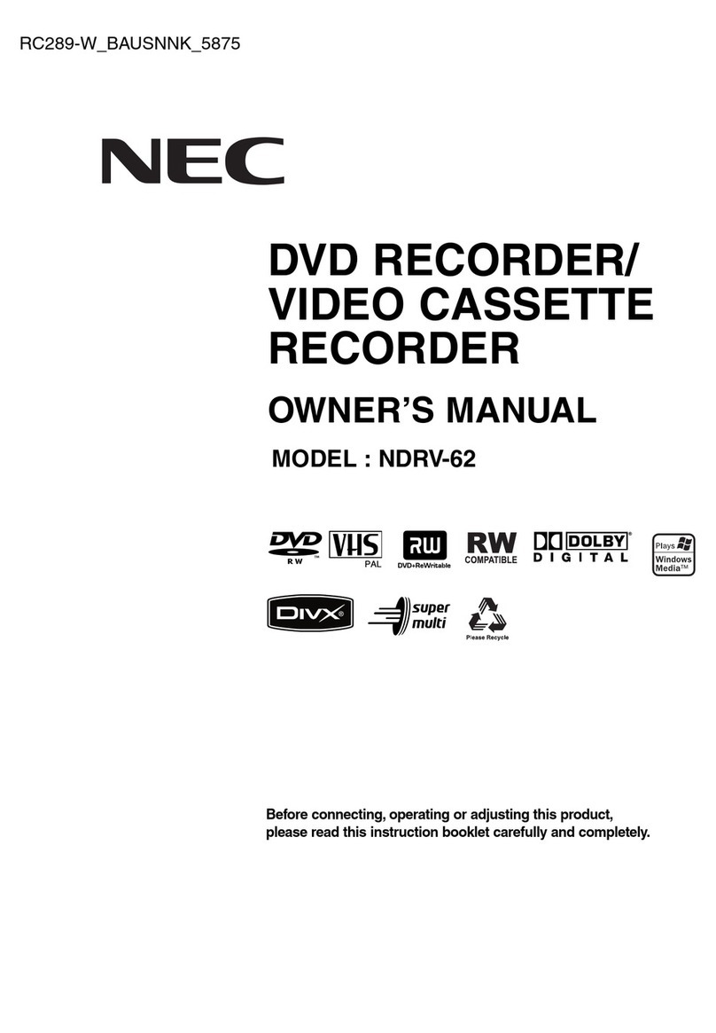 NEC NDRV-62 Manual de usuario