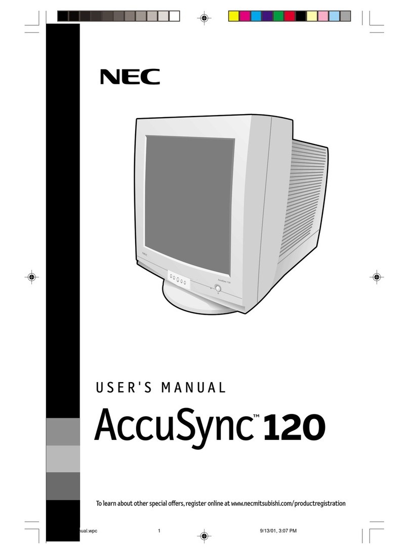 NEC AccuSync 120 Manual de usuario