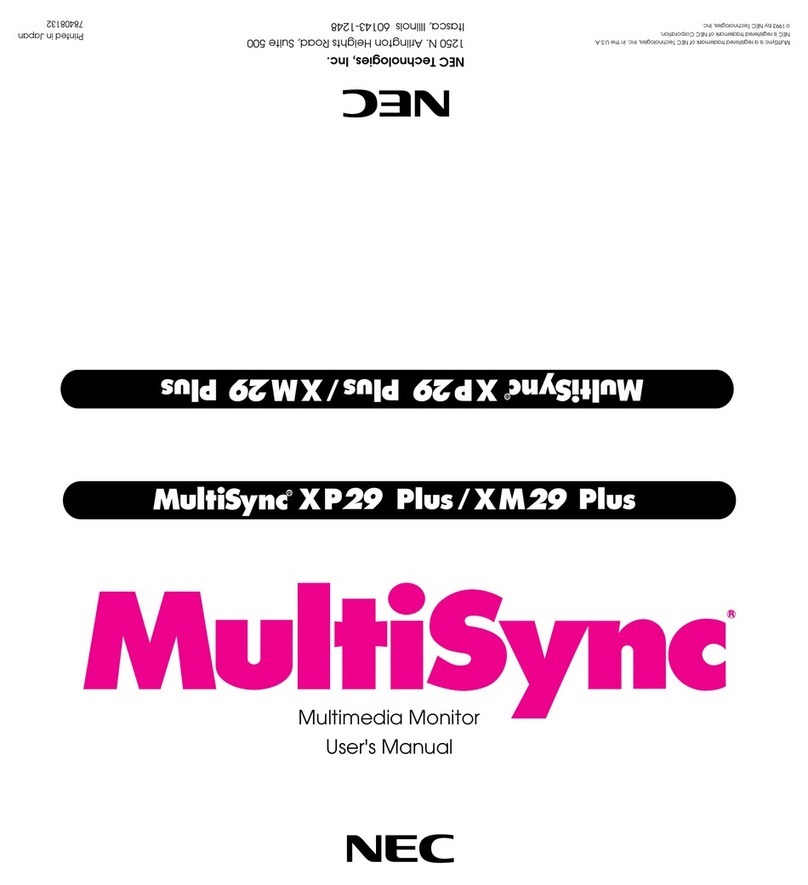 NEC MultiSync XP29, XM29 Xtra Manual de usuario