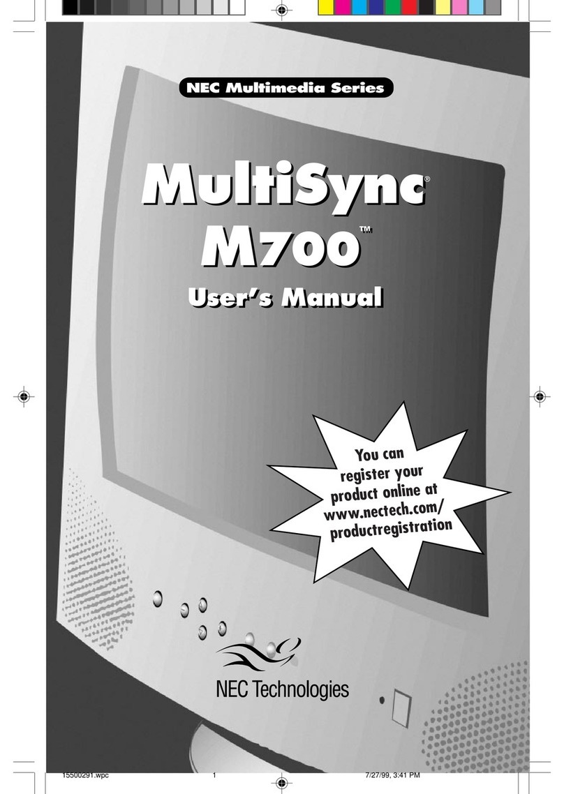 NEC MultiSync M700 Manual de usuario